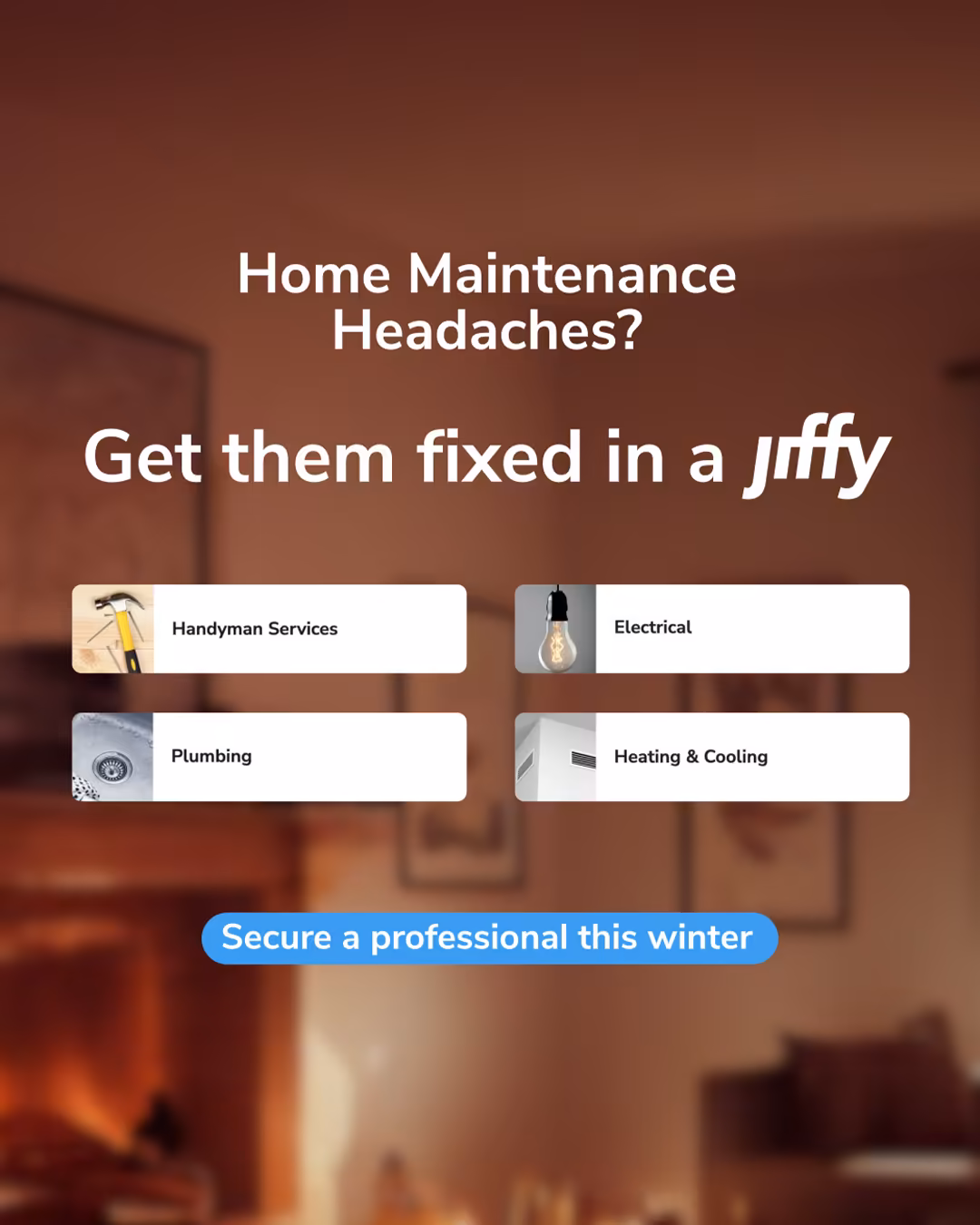 Jiffy DIY photo used in social ads to drive more bookings