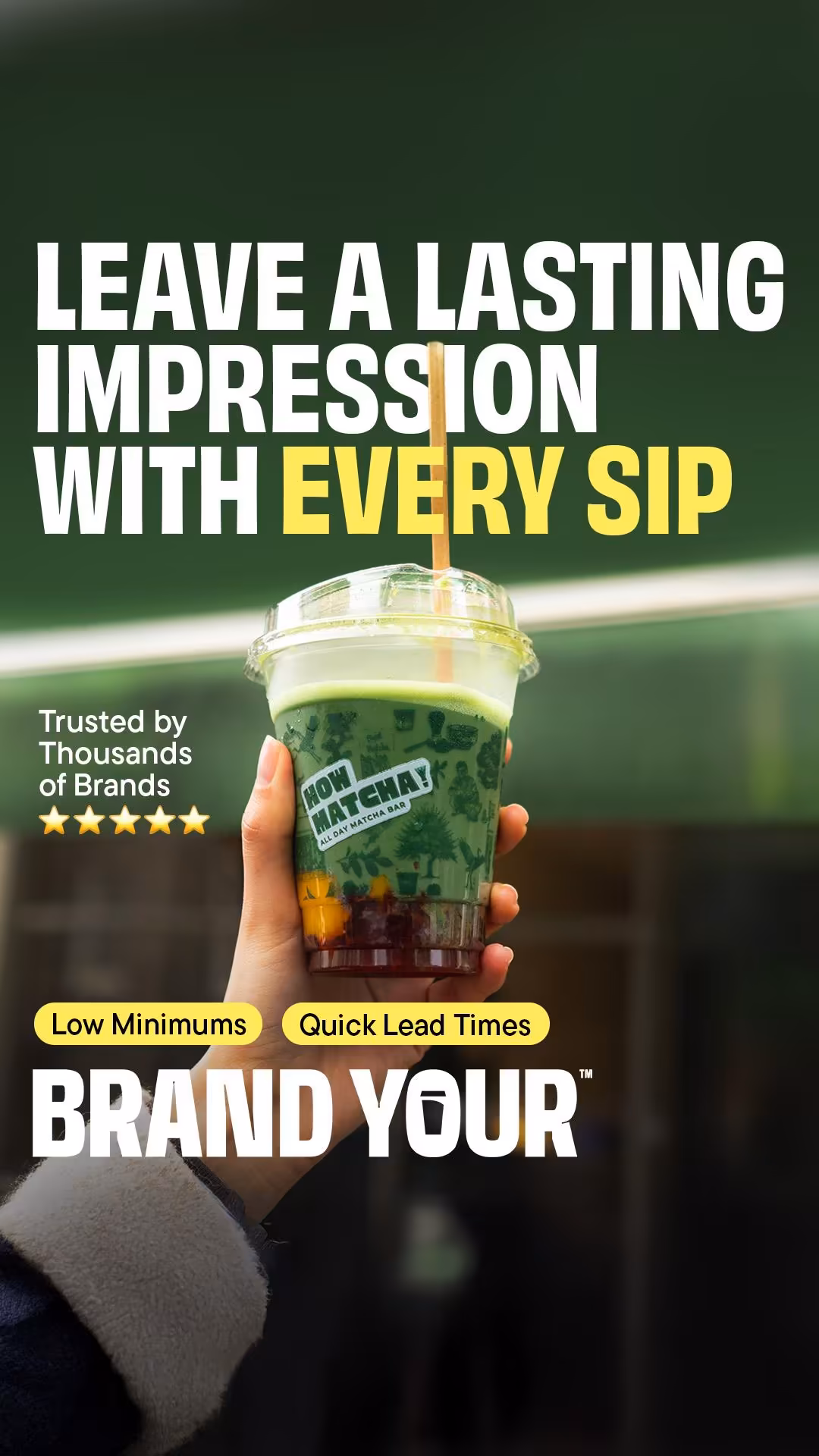 Howmatcha branded cup Noise Media